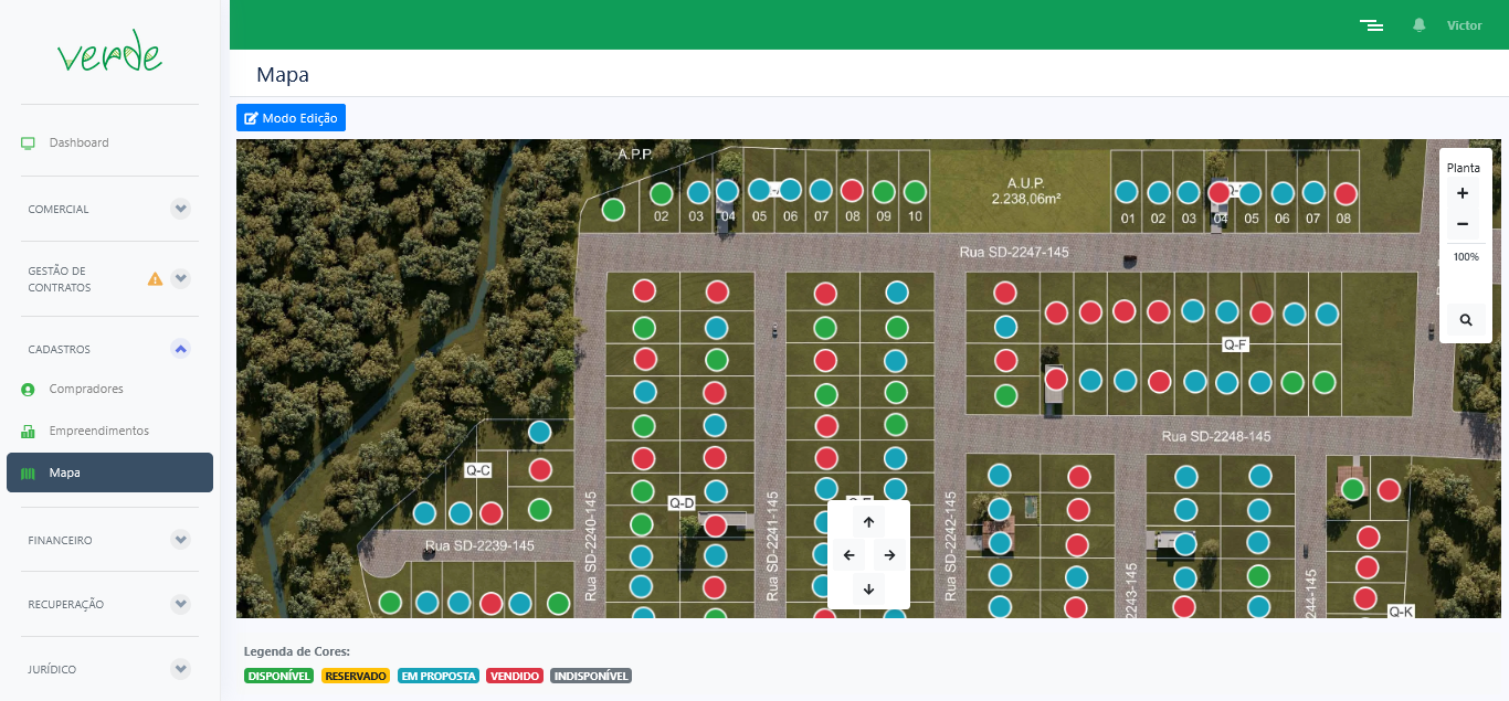 Mapa do empreendimento - Verde SL
